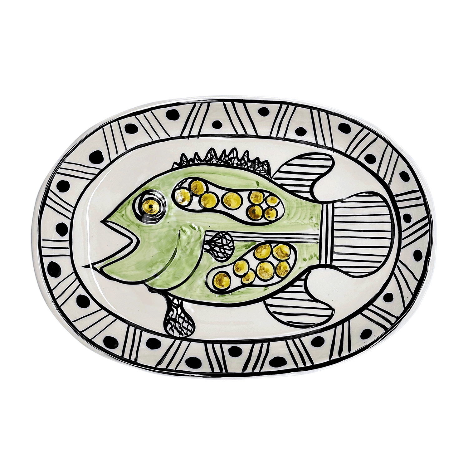 Small Green Fish Gozo Oval Platter