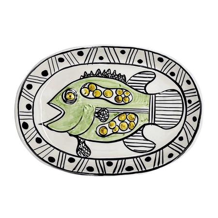 Small Green Fish Gozo Oval Platter