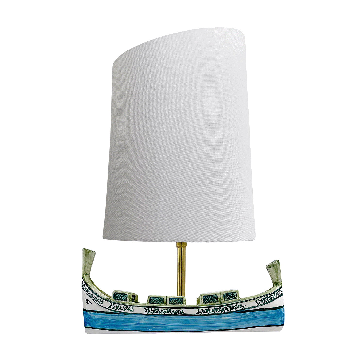 Luzzu Boat Lamp with Sail Lampshade